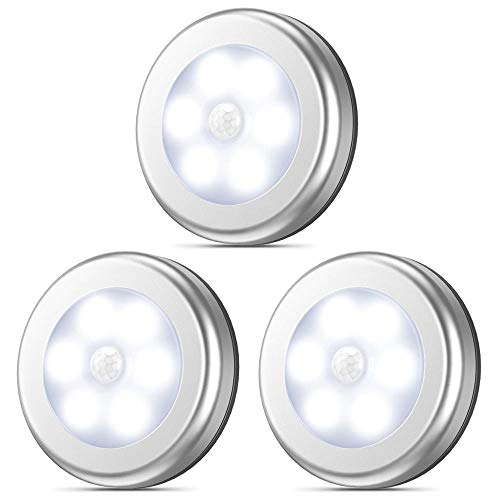 3 Pcs Motion Sensor Night Light Wireless Led Light Closet Stair Light Magnet Safe Hallway Bathroom Bedroom Kitchen Lights
