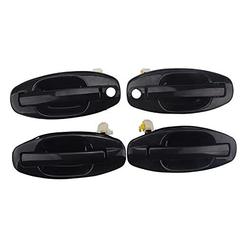 4 unids Exterior Exterior manija de la Puerta/Ajuste para Hyundai Santa Fe 2001-2006 (Color : Black) 4 unids Exterior Exterior manija de la Puerta/Ajuste para Hyundai Santa Fe 2001-2006 (Color : Black)