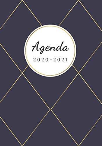 Agenda 2020-2021: Agenda Semana Vista de Julio de 2020 a Junio de 2021 | con Planificador Semanal y Mensual, Habit Tracker y Listas de Tareas | Tamaño Medio