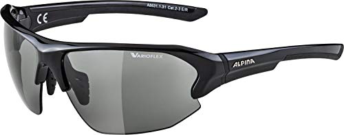 Alpina Lyron HR VL - Gafas de deporte unisex - adultos, talla única, Unisex adulto, color negro, tamaño talla única