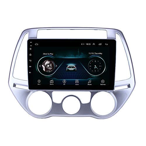 Android 9.0 Car Stereo 9 Pulgadas 1080P Autoradio Quad Core Android Head Unit GPS Navigation Audio Radio para Hyundai i20 Manual A/C 2012-2014