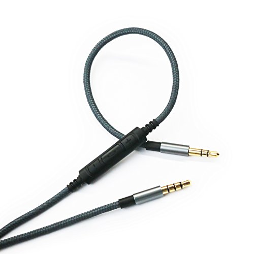 Bang & Olufsen Beoplay H6, H7, H8, H9, H2 - Cable de audio de repuesto con mando a distancia de micrófono en línea compatible con auriculares Samsung Galaxy Huawei Android