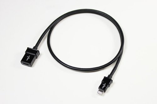CableJive dockXtender L Negro 60 cm, Cable de extensión/alargador para iPhone y para iPad