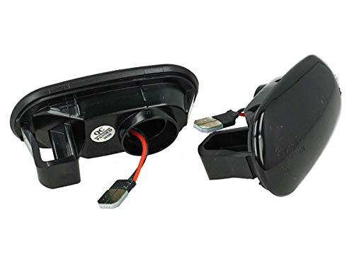 CARALL LN3172 - Kit de intermitentes laterales de LED Side Marker dinámica, lente ahumada compatible con Mitsubishi Pajero Mirag Legnum Gelent 1998-2005