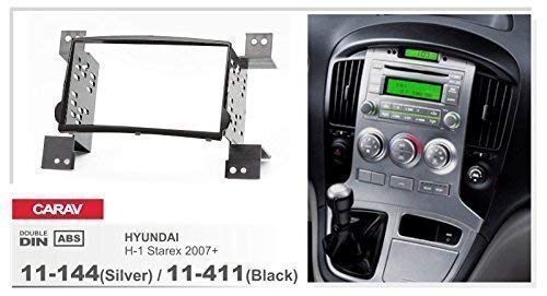 CARAV 11-411 DIN doble Marco de radio para Hyundai h-1 STAREX en Negro