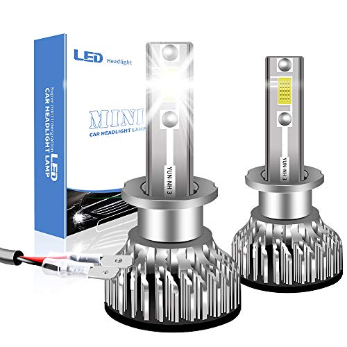 Chemini Kit de conversión de faros LED H3 de haz largo/bajo superbrillante 10000LM 100W blanco 6000K bombilla de faro LED chip COB