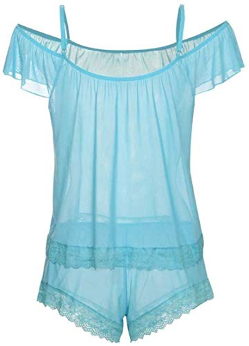 CS-LJ La Ropa Interior Atractiva de Las Mujeres Ropa de Dormir, Ropa Encanto Honda de la muñeca de la Mancha de Dormir Ropa de Noche de Las señoras de los Peluches negligés Bustier Pijamas Camisón