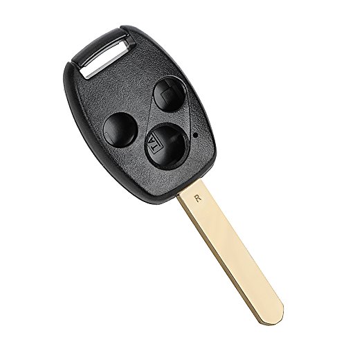 CuiGuoPing Carcasa de repuesto para llave de coche, color negro, para Honda Accord Civic CRV Pilot (3 botones)