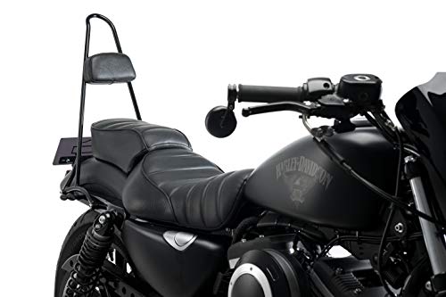 Customacces AZ1255N Respaldo Estilo Vintage Negro Harley Davidson Sportster Superlow XL883L 04'-14'