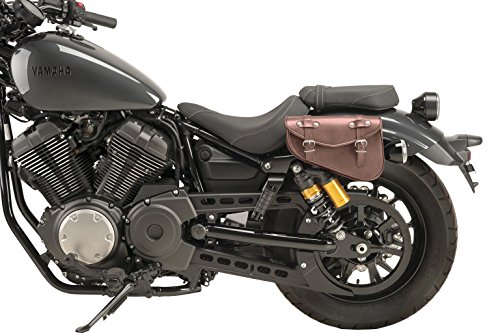 Customacces AZ1757N Alforja de Cuero Modelo Detroit 2.5L Color Marrón Lado Derecho para Harley Davidson Sportster 1200 Superlow XL1200T 04'-15'
