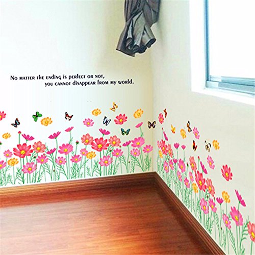 Dormitorio Del Campus De La Flor Del Sol De La Pastoral RomáNtica HabitacióN Para NiñOs ExtraíBle Impermeable Adhesivo De Pared ZóCalo Cintura 60 X 90 Cm