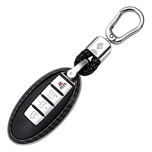 & Eacute; tui de protection pour cl & eacute; de voiture Smart Key Fob Cover Case Remote, Car Key Fob Keyless Entry, para Nissan Altima Leaf GT-R Quest Pathfinder Infiniti Q30 Q50 QX60 QX80   Negro