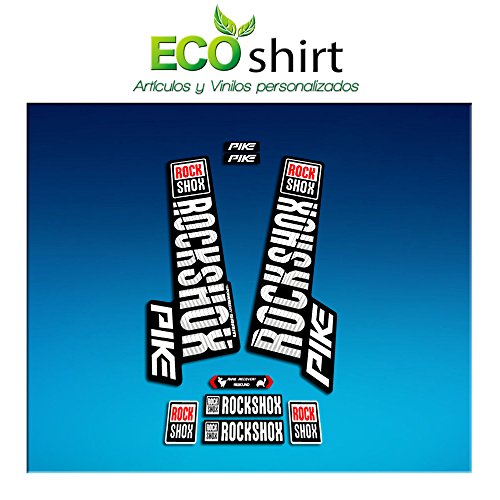 Ecoshirt MR-T1DE-2WPA Pegatinas Stickers Horquilla Rock Shox Pike 2018 Am129 Fork Aufkleber Decals MTB