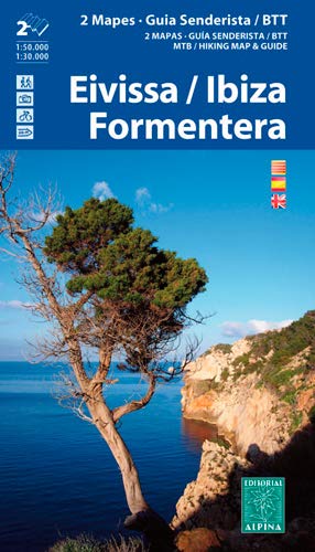 Eivissa/Ibiza-Formentera. 2 mapas excursionistas. Guías excursionista y BTT. Escala 1:50.000/1:30.000. Editorial Alpina.