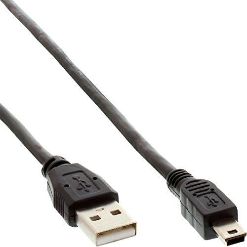En línea USB 2.0 mini-Cable, USB A macho A mini-B macho (5 pol.) Colour negro, 0,5 M Juego de 3 unidades