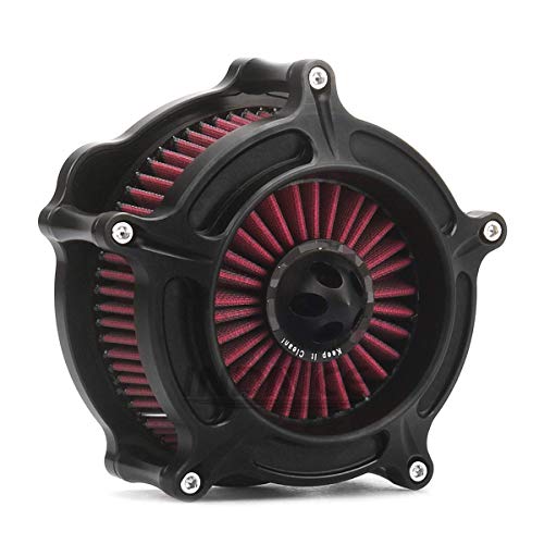 Filtro negro de la admisión del filtro de aire de la turbina de la motocicleta para Harley Sportster 1200 883 cuarenta y ocho 91-15