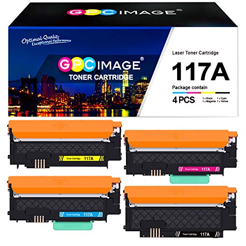 GPC Image 117A Reemplazo de Cartucho de Tóner Compatible para HP 117A para HP Color Laser 150a 150nw MFP 178nw 179fnw (W2070A W2071A W2072A W2073A)