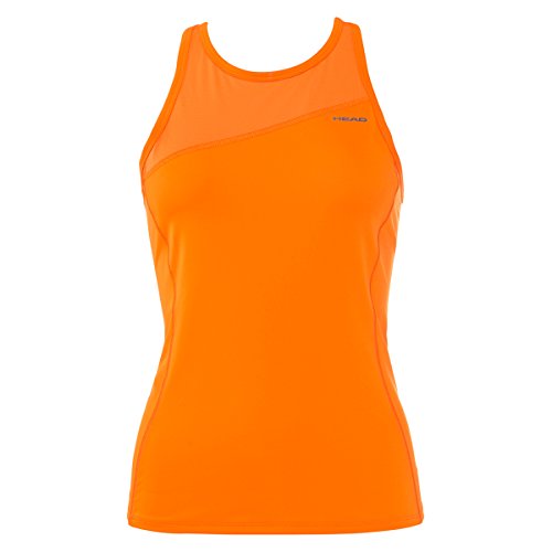 Head Vision Tank Women Camiseta de Tirantes, Mujer, Naranja, Extra-Small