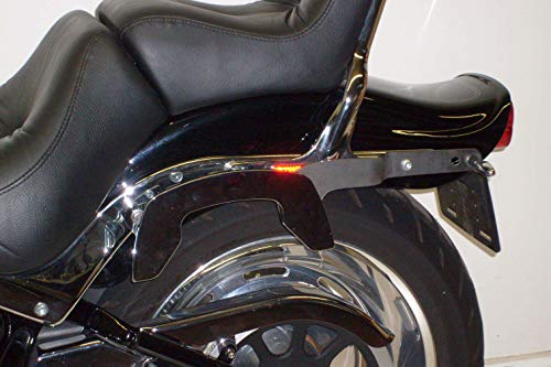 Hepco&Becker C-Bow Soporte lateral cromado para Harley-Davidson FXSTC Softail Custom/FLSTSB Softail Cross Bones