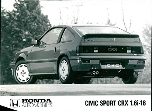Honda Civic Sport CRX 1.6i-16 - Vintage Press Photo Honda Civic Sport CRX 1.6i-16 - Vintage Press Photo