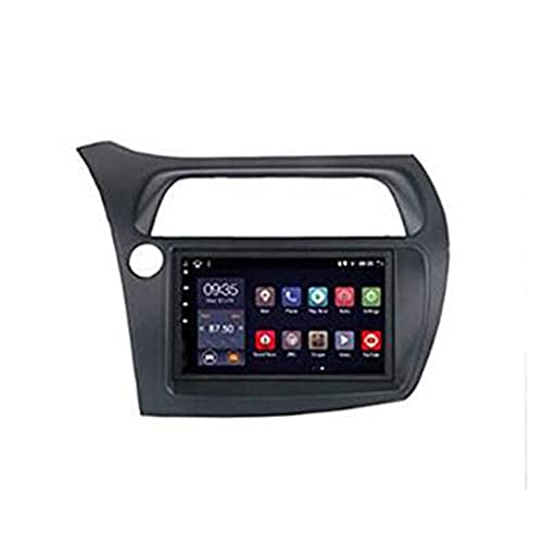 HP CAMP Android 9.1 Octa Core Multimedia para Honda Civic Hatchback 2006-2011, Car Stereo Soporte BT/Mirror Link/USB/SWC/Cámara Trasera/FM/Google Map/Multi-Lingual,4g WiFi 2g+32g