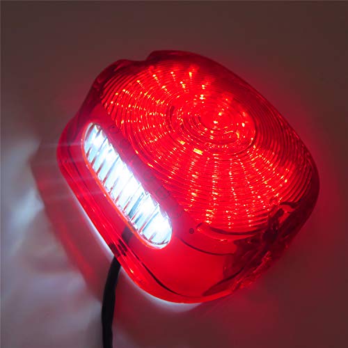 HTTMT MT334- Luz LED de señal de giro de freno de cola roja compatible con Harley Davidson Softail Sportster Road King Dyna Electra Glide Fat Boy