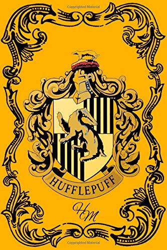 HUFFLEPUFF: yellow cover notebook journal of Harry potter movie / 107 pages / 6x9 inches