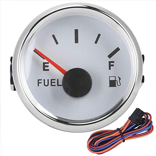 Indicador del medidor de nivel de combustible de aceite | Medidor de nivel del tanque de aceite combustible de 52 mm/2 pulg. 0-190ohm Medidor de puntero de señal para vagón de barco marino (Blanco) Indicador del medidor de nivel de combustible de aceite | Medidor de nivel del tanque de aceite combustible de 52 mm/2 pulg. 0-190ohm Medidor de puntero de señal para vagón de barco marino (Blanco)