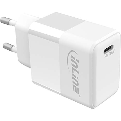 InLine® Fuente de alimentación USB PD Single USB Tipo C, Power Delivery, 20 W, Color Blanco