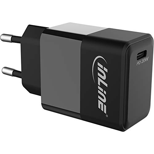 InLine® Fuente de alimentación USB PD Single USB Tipo C, Power Delivery, 20 W, Color Negro