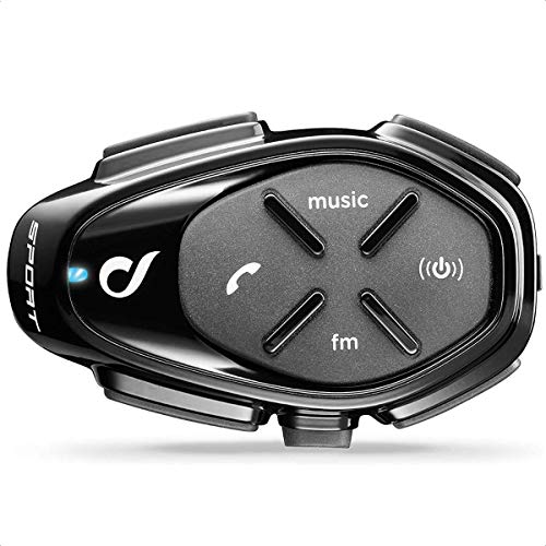 INTERPHONE INTERPHOSPORT Bluetooth Auriculares Manos Libres para Casco Moto Single, Negro