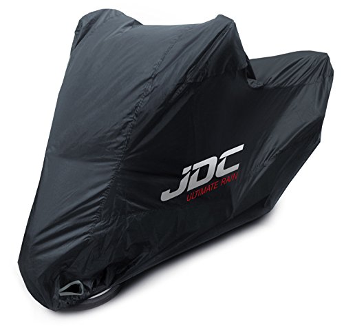 JDC Funda Moto 100% Impermeable - Ultimate Rain (Resistente, Forro Suave, Paneles Resistentes al Calor, Costuras Selladas) - L