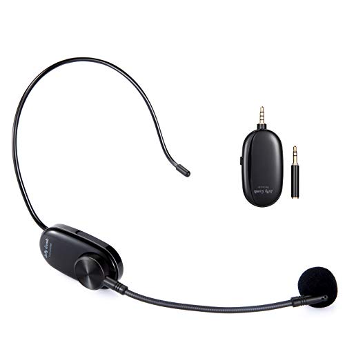 Jelly Comb Micrófono inalámbrico para grabación,micrófono UHF En la cabeza y manos libres 2 en 1, alcance de 50 m, micrófono inalámbrico recargable, para iPhone, iPad, ordenador, cámara Jelly Comb Micrófono inalámbrico para grabación,micrófono UHF En la cabeza y manos libres 2 en 1, alcance de 50 m, micrófono inalámbrico recargable, para iPhone, iPad, ordenador, cámara