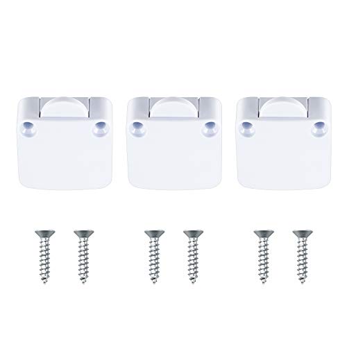 Jubaopen 3PCS Interruptor Puerta Interruptor Luz Armario Interruptor Puerta Armario Interruptor Armario Interruptor de Contacto de Puerta 2A250V con tornillos para Puerta Iluminación Armario(Blanco)