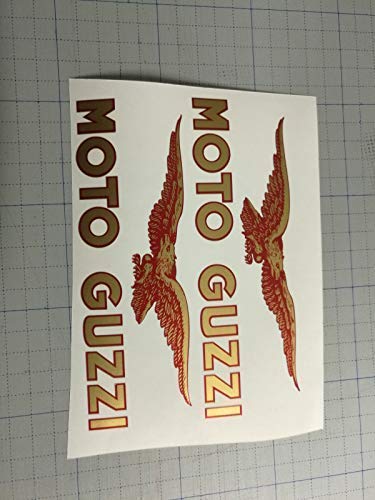 Kit de 2 Adhesivos Adhesivos Adhesivos Stickers Tanque Moto Guzzi Nevada Depósito Red