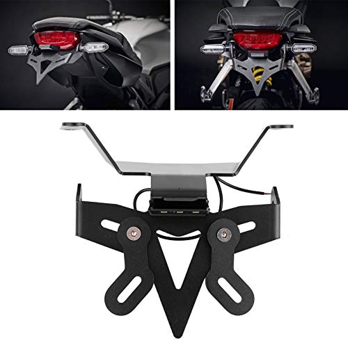 Kit eliminador de guardabarros con soporte para placa de matrícula de motocicleta con ajuste LED para HON-DA CB650R CBR650R 2019-2020