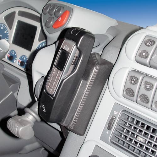 Kuda – Consola de teléfono para Iveco Euro Cargo a partir de 06/03 – 8/08 Mobilia (piel sintética), color negro