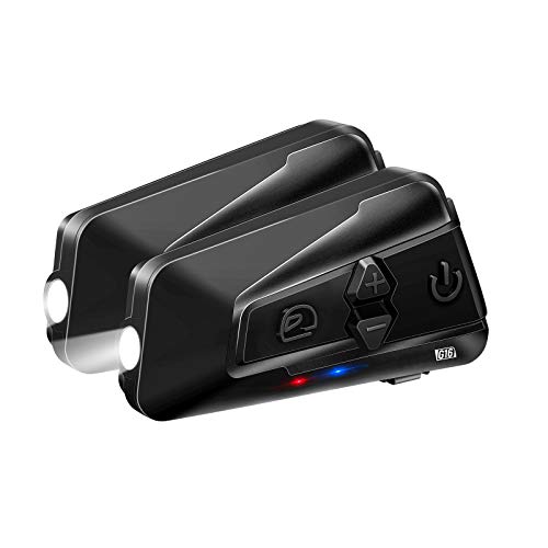 LEXIN 2X G16 Intercomunicador Casco Moto Bluetooth 5.0 con Compartir música, Radio FM, 1-16 Motocicletas Comunicación Sistemas de Reducción de Ruido con Alcance de 2000M para Motocicleta Universales