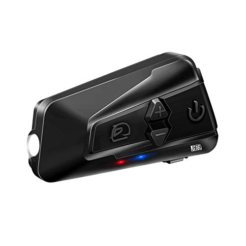 LEXIN G16 Intercomunicador Casco Moto Bluetooth 5.0 con Compartir música, Radio FM, 1-16 Motocicletas Comunicación Sistemas de Reducción de Ruido con Alcance de 2000M para Motocicleta Universales