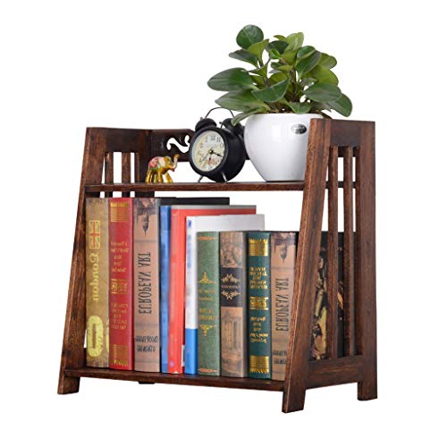 Librería Estantería Estantería de madera maciza de escritorio simple Estante de almacenamiento de múltiples capas simple for estudio / sala de estar / oficina Estilo retro Librero Organizador Estante Librería Estantería Estantería de madera maciza de escritorio simple Estante de almacenamiento de múltiples capas simple for estudio / sala de estar / oficina Estilo retro Librero Organizador Estante