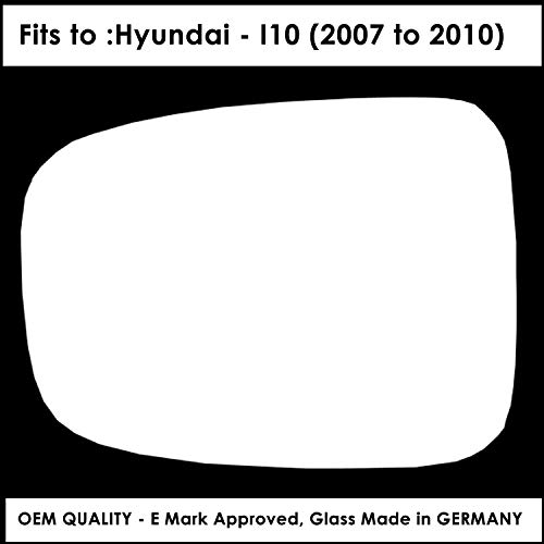 Low Price Wing Mirrors Shop Hyundai I10 Espejo Lateral Vidrio-Plateado,izq. (Lado Acompañante),2007 a 2010