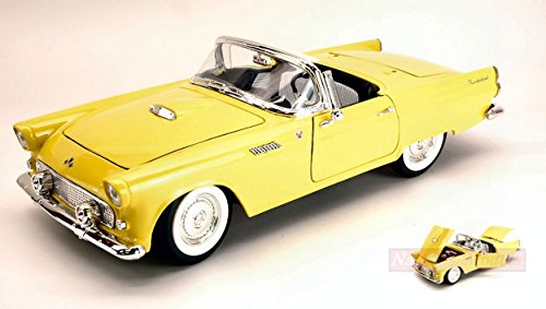 LUCKY Die Cast Model Compatible con Ford Thunderbird Convertible Hard Top 1955 Yellow 1:18 DIECAST LDC92068YL