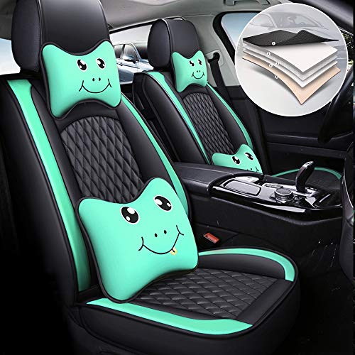 Maidao 5 Cubreasientos de Asientos de Automóvil para Infiniti M37 Comodidad (con Lindo reposacabezas y reposacabezas) Cuero Fundas Asiento Delanteros y Traseros Verde Negro Maidao 5 Cubreasientos de Asientos de Automóvil para Infiniti M37 Comodidad (con Lindo reposacabezas y reposacabezas) Cuero Fundas Asiento Delanteros y Traseros Verde Negro