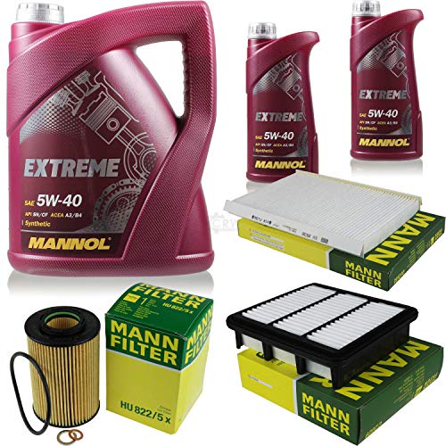 Mannol 7 L Extreme 5W-40 Aceite de motor + filtro MANN Hyundai i30 FD 2.0 CRDi CW ED 140