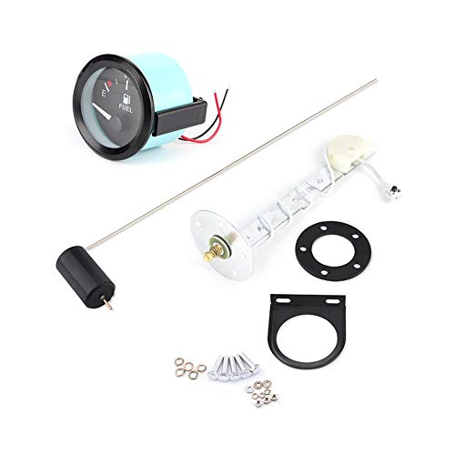 Medidor de combustible, 52 mm Universal Car Instruments Indicador de Nivel de Combustible LED Digital E-1/2-F Medidor de Rango con Sensor de Combustible Medidor de combustible, 52 mm Universal Car Instruments Indicador de Nivel de Combustible LED Digital E-1/2-F Medidor de Rango con Sensor de Combustible