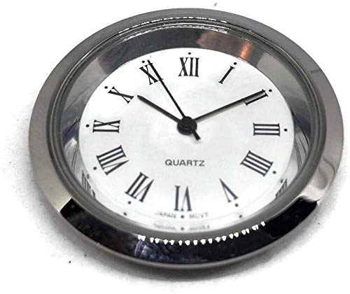 Mini Cabezal de inserción de Cuarzo con Movimiento de Reloj de 35 mm de diámetro, Cromado Mini Cabezal de inserción de Cuarzo con Movimiento de Reloj de 35 mm de diámetro, Cromado