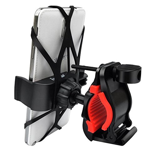 MMOBIEL Soporte Universal para Móvil, Montaje en Bicicleta o Moto en la Horquilla Incl. Montaje de Goma y Correa Silicón MMOBIEL Soporte Universal para Móvil, Montaje en Bicicleta o Moto en la Horquilla Incl. Montaje de Goma y Correa Silicón