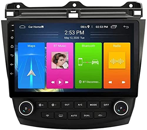 Navegación GPS Android 9.0 Radio Adecuado para Honda Accord 7 2003-2007 Navegación GPS 9 Pulgadas HD Pantalla táctil Reproductor Multimedia Video con 4G WiFi DSP SWC Carplay