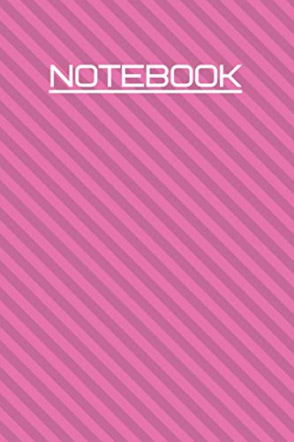 Notebook: 6x9 100 page lined notebook ruled notepad professional personal themed pink colourful striped cheap value student education office stationary quality jotter pad