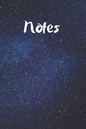 Notes: 6x9 100 page lined notebook ruled notepad professional blue dark personal themed colourful arty stylish fashion cheap value student education office stationary quality jotter pad